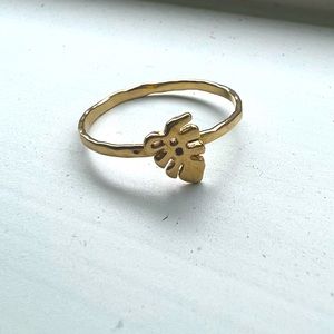 Gold fill Monstera Ring